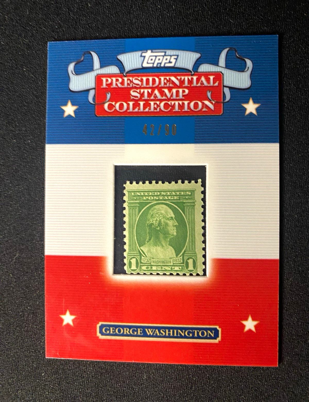 Topps 2008 Presidential Stamp Collection George Washington GW 19/ 90 Print Run