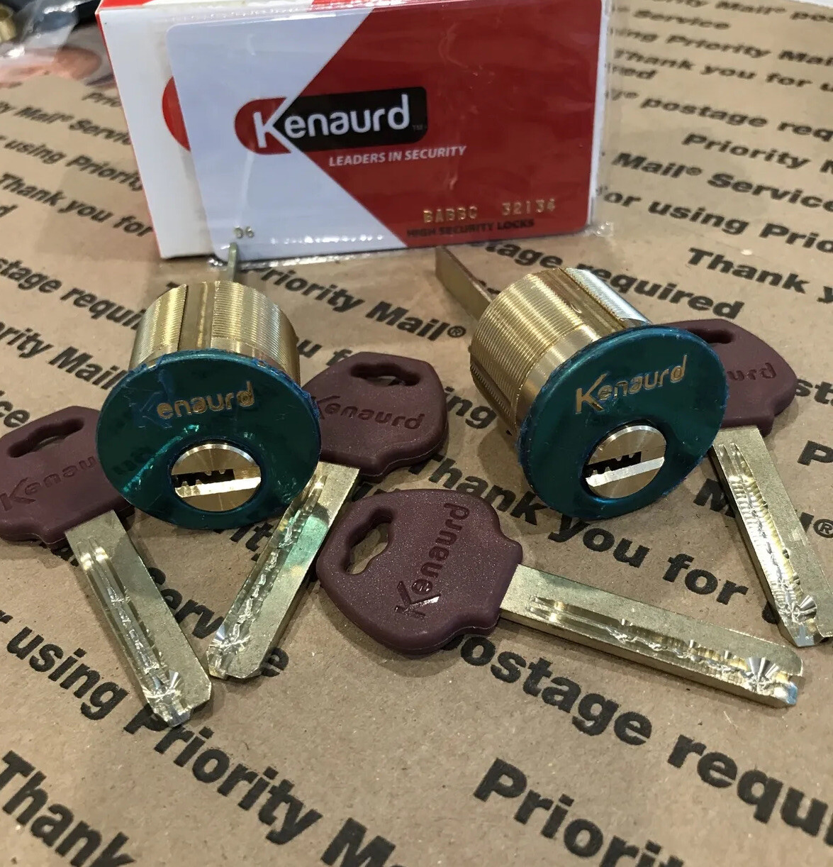 2 High Security Rim/MortiseT- Type.Key Alike Pick Resistant  .Best. 4 keys. 