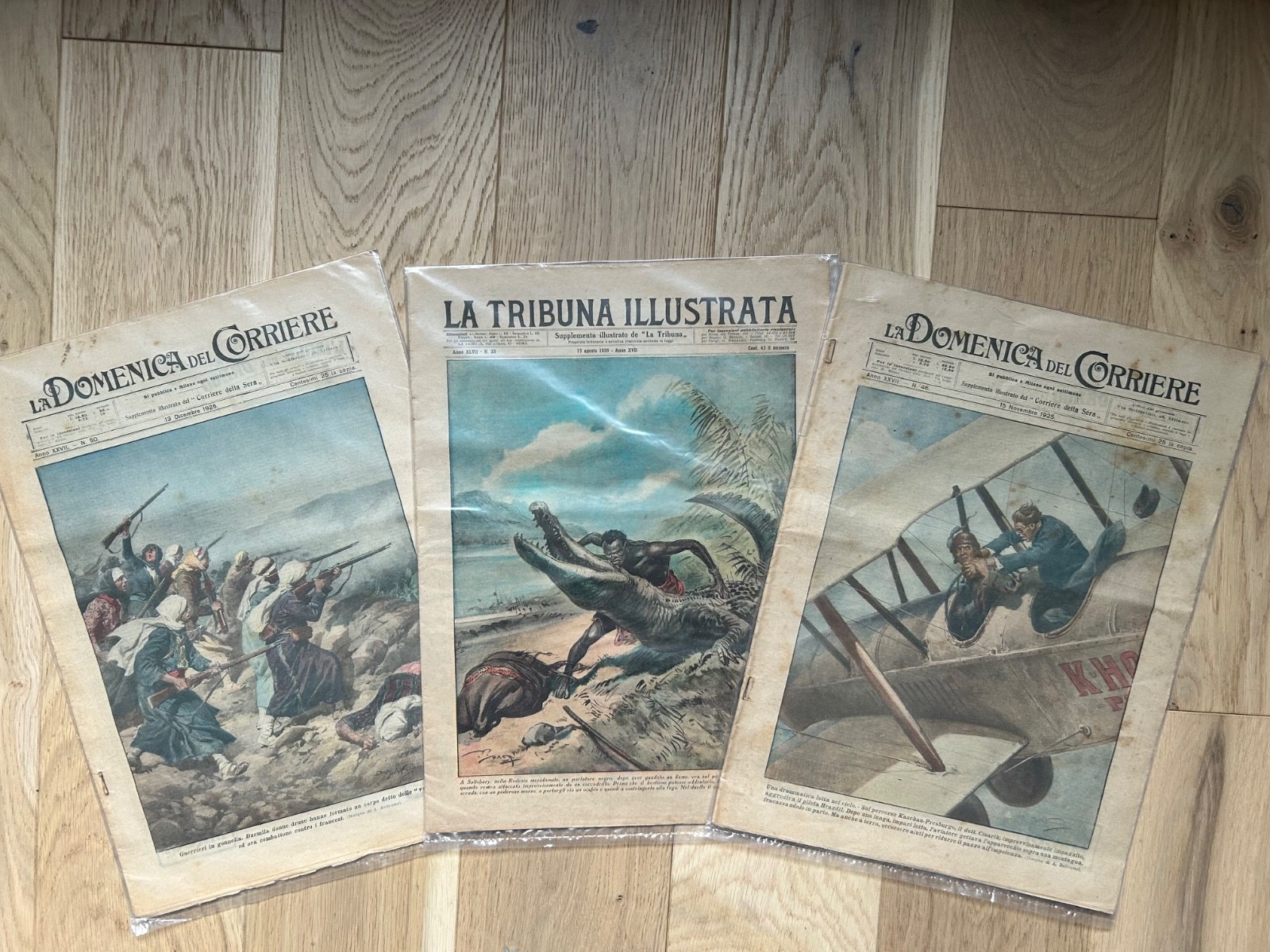 Vintage Magazines La Domenica Del Corriere and La Tribuna Illustrata 1925-39