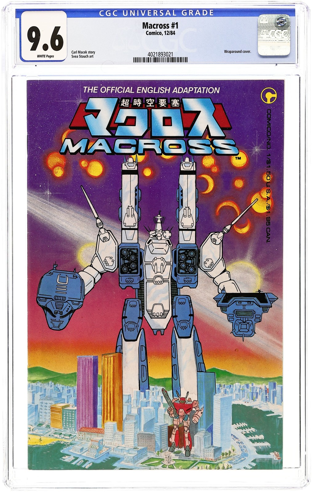 Macross #1 CGC 9.6 1984 4021893021 1st Robotech in comics