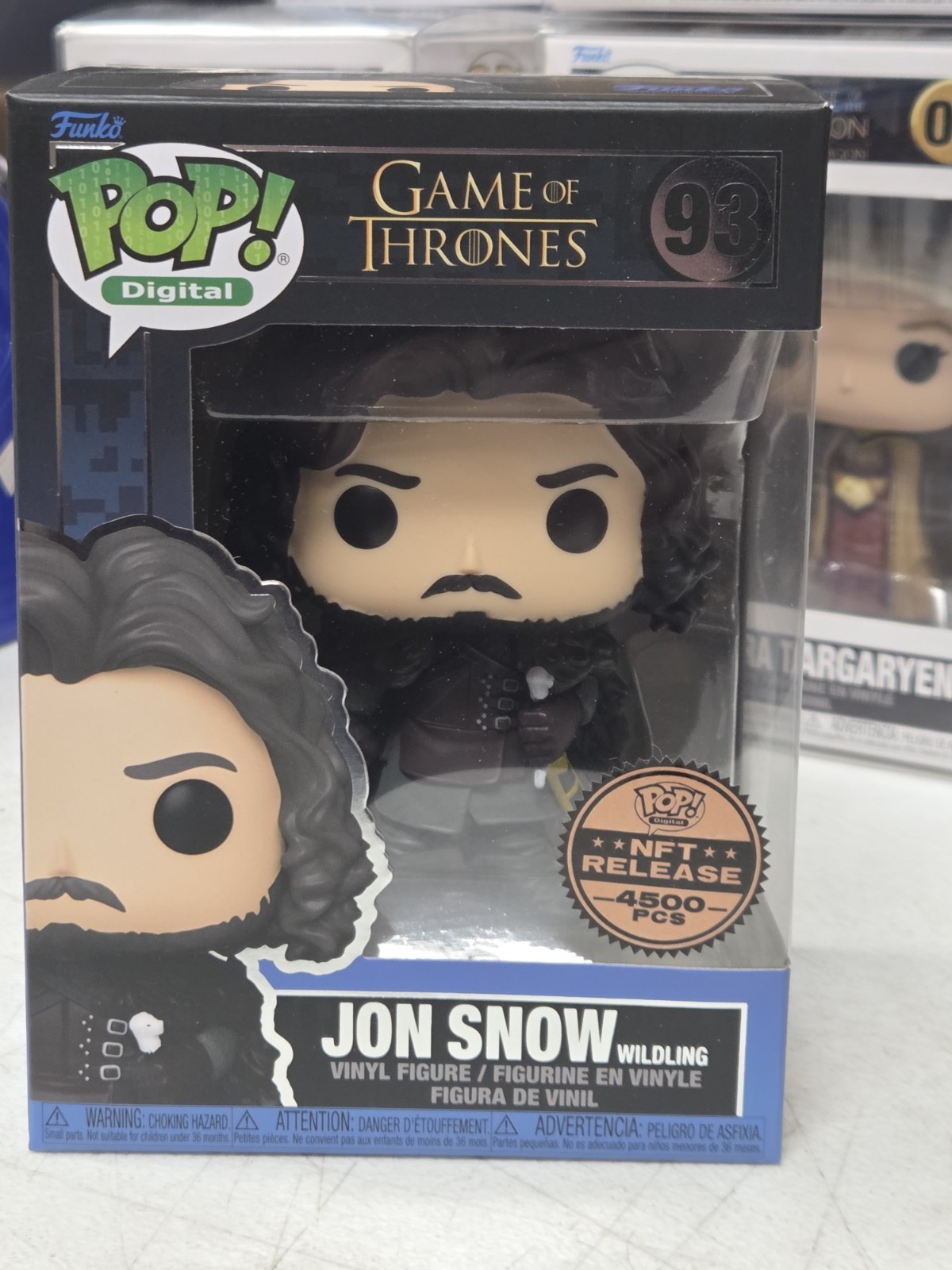 Funko Pop Game of Thrones Jon Snow #93 Digital Release Exclusive Hard Stack