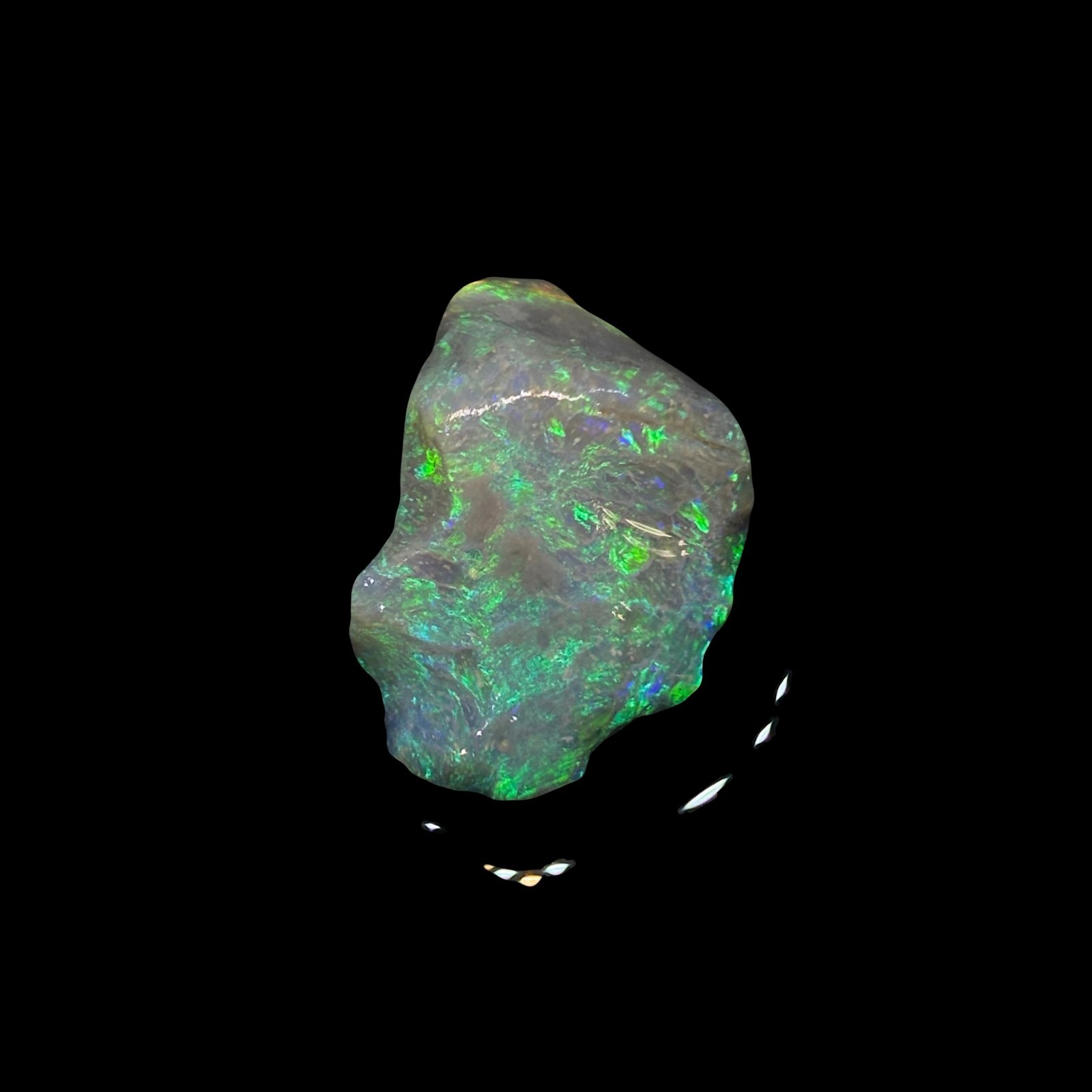 Rough Australian Lightning Ridge Color Slush Opal Stone