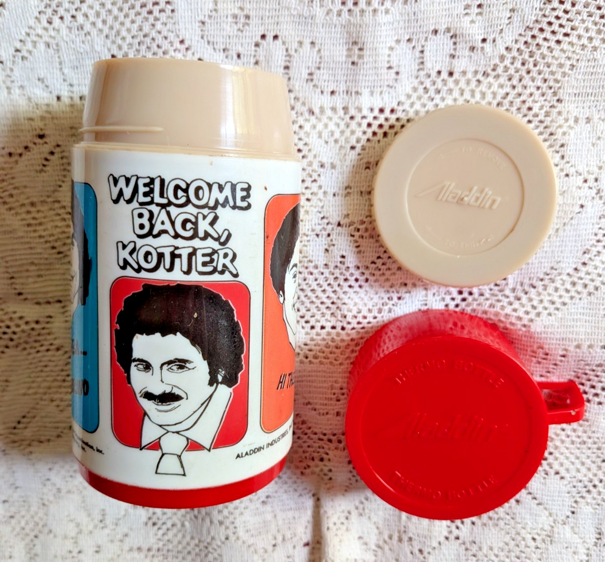 Welcome Back Kotter 1977 lunch thermos bottle complete screw lid & cup Aladdin