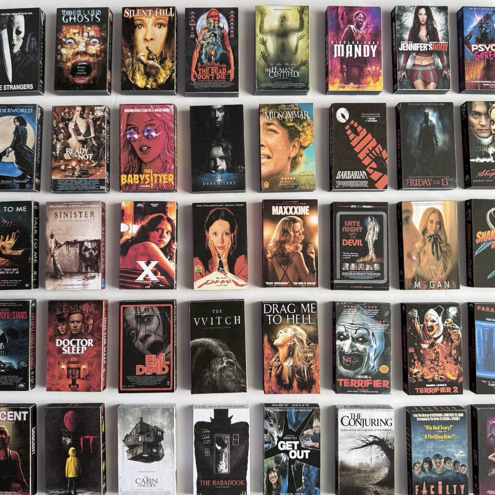 Retro 3D Modern Horror Movies Mini VHS Refrigerator Magnets