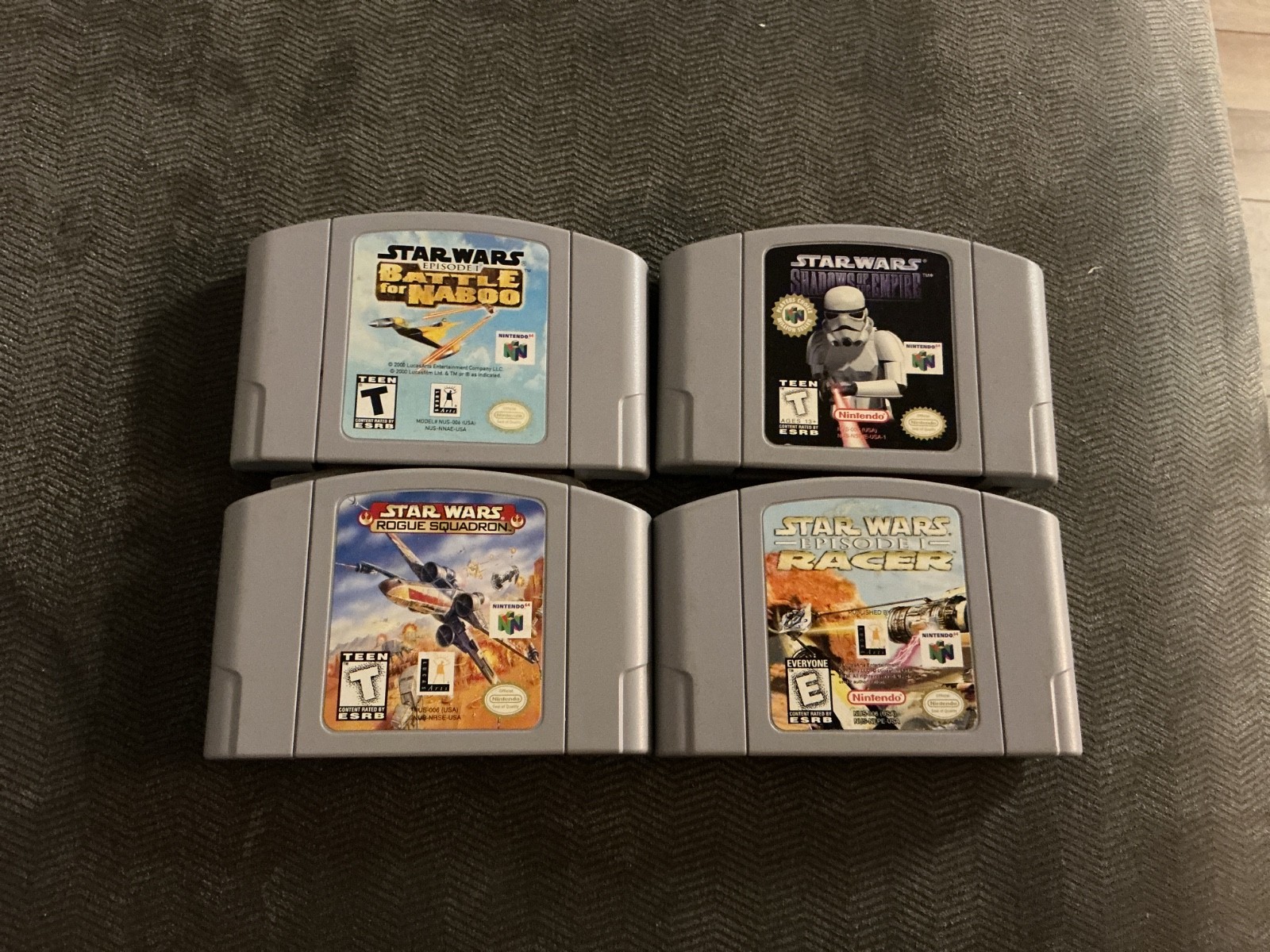 Star Wars Battle for Naboo, Rouge Squadron, Racers, Shadows of the Empire N64
