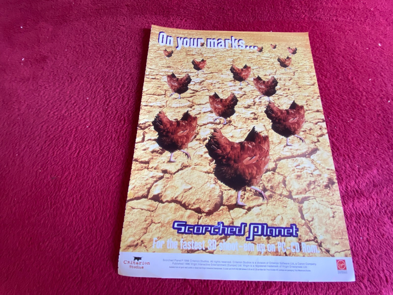 PAD64 GAME ADVERT 12X9 SCORCHED PLANET : PC CD ROM
