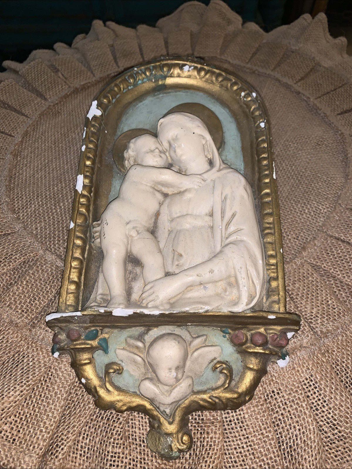 Catholic Church Mother and Child Relief ITALY 11x5