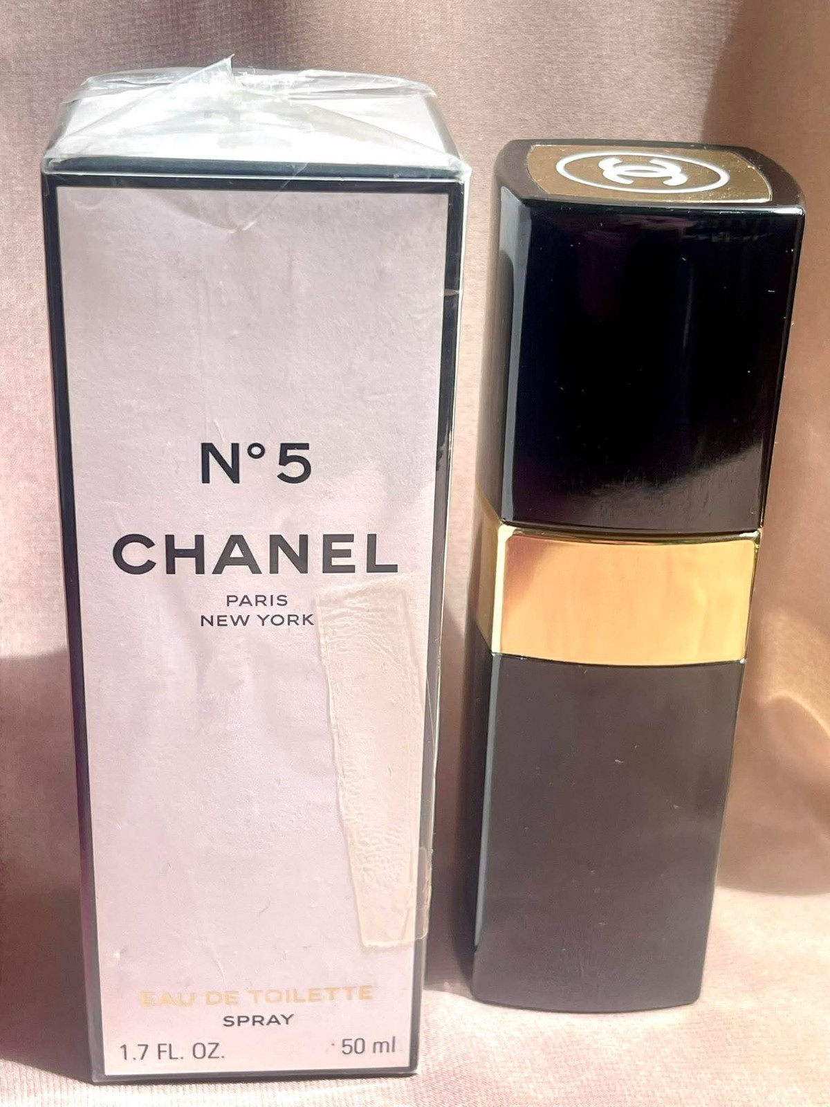 Vintage Chanel No.5 Paris EDT Spray Refill 1.7 Fl Sealed + Free Case 