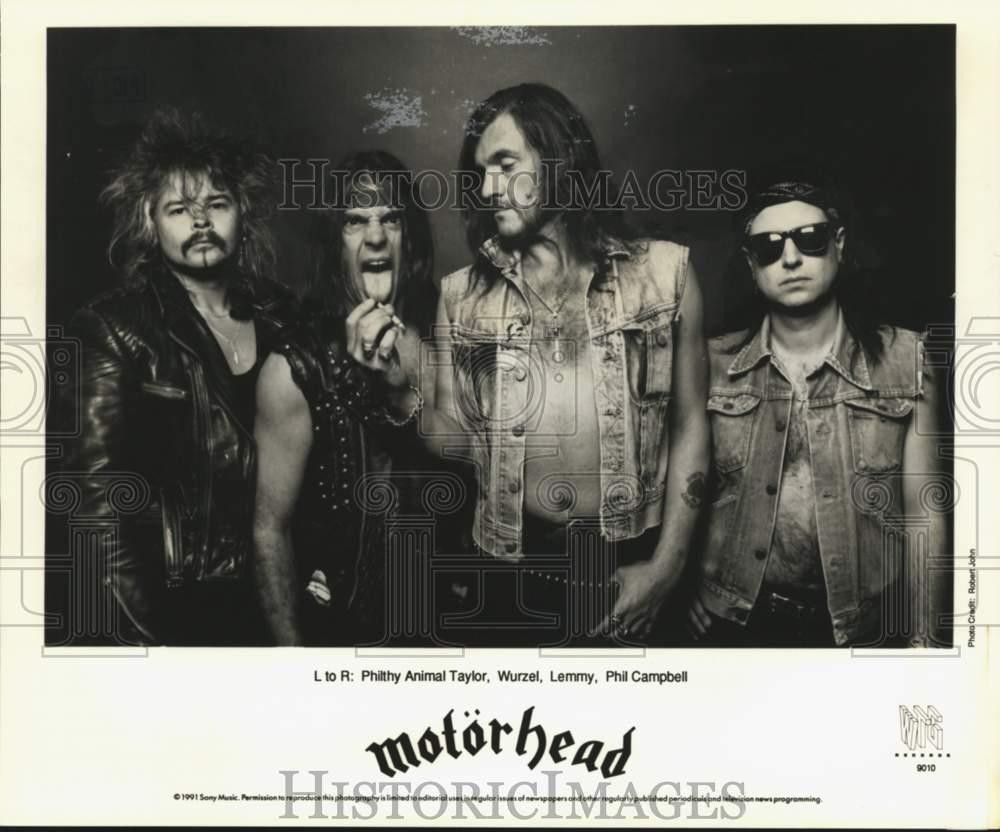 1991 Press Photo Motorhead-Philthy Animal Taylor, Wurzel, Lemmy, Phil Campbell