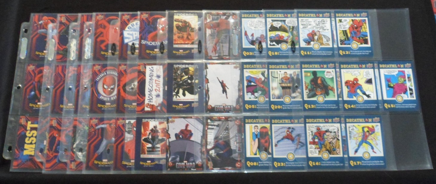 2017 UD Spider-Man Homecoming MINI-MASTER Set of 94 Cards (50 Base/3 Chase Sets)