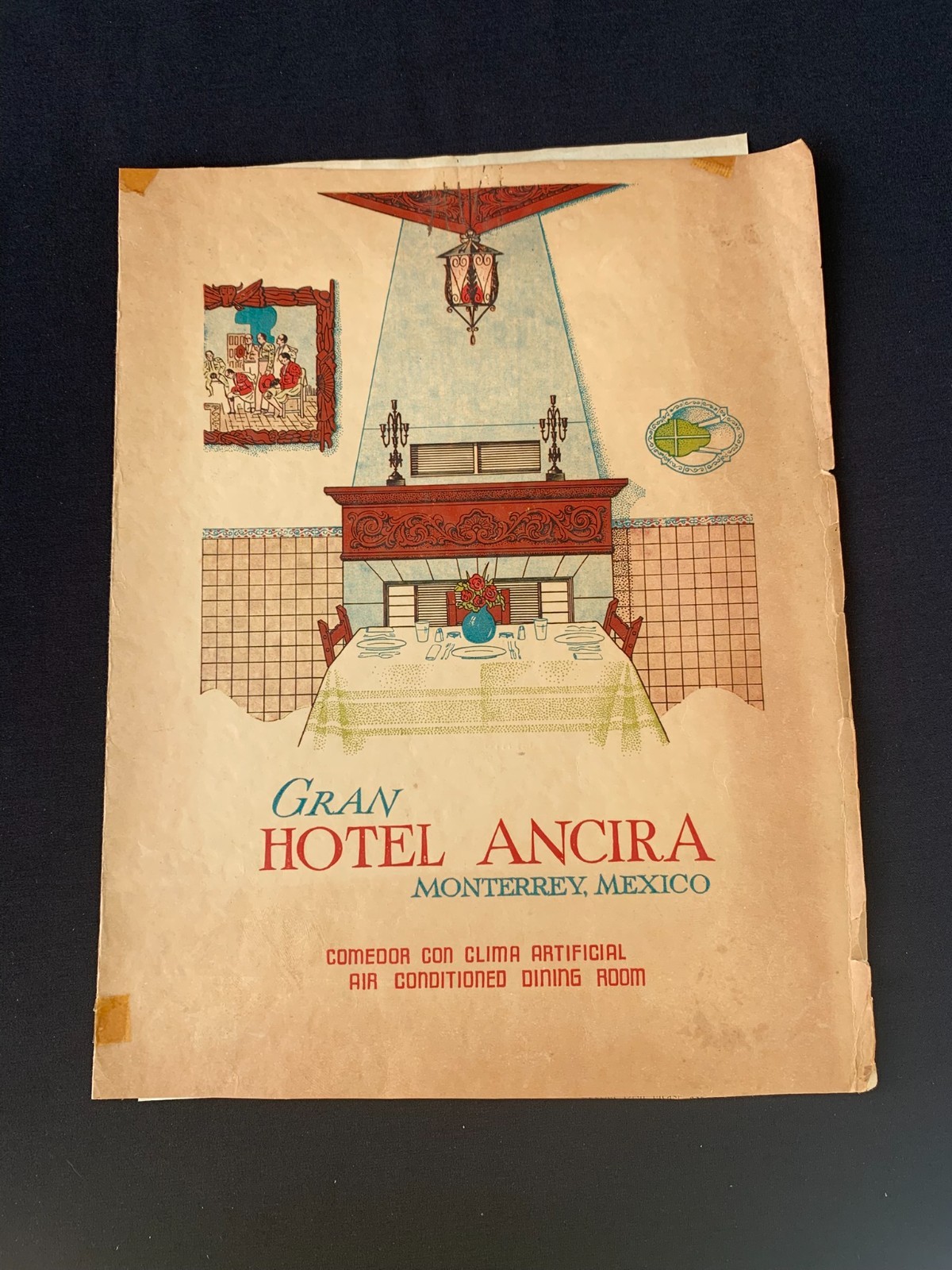 Vintage Restaurant Menu Gran Hotel Ancira Monterrey Mexico Feb 14  1949