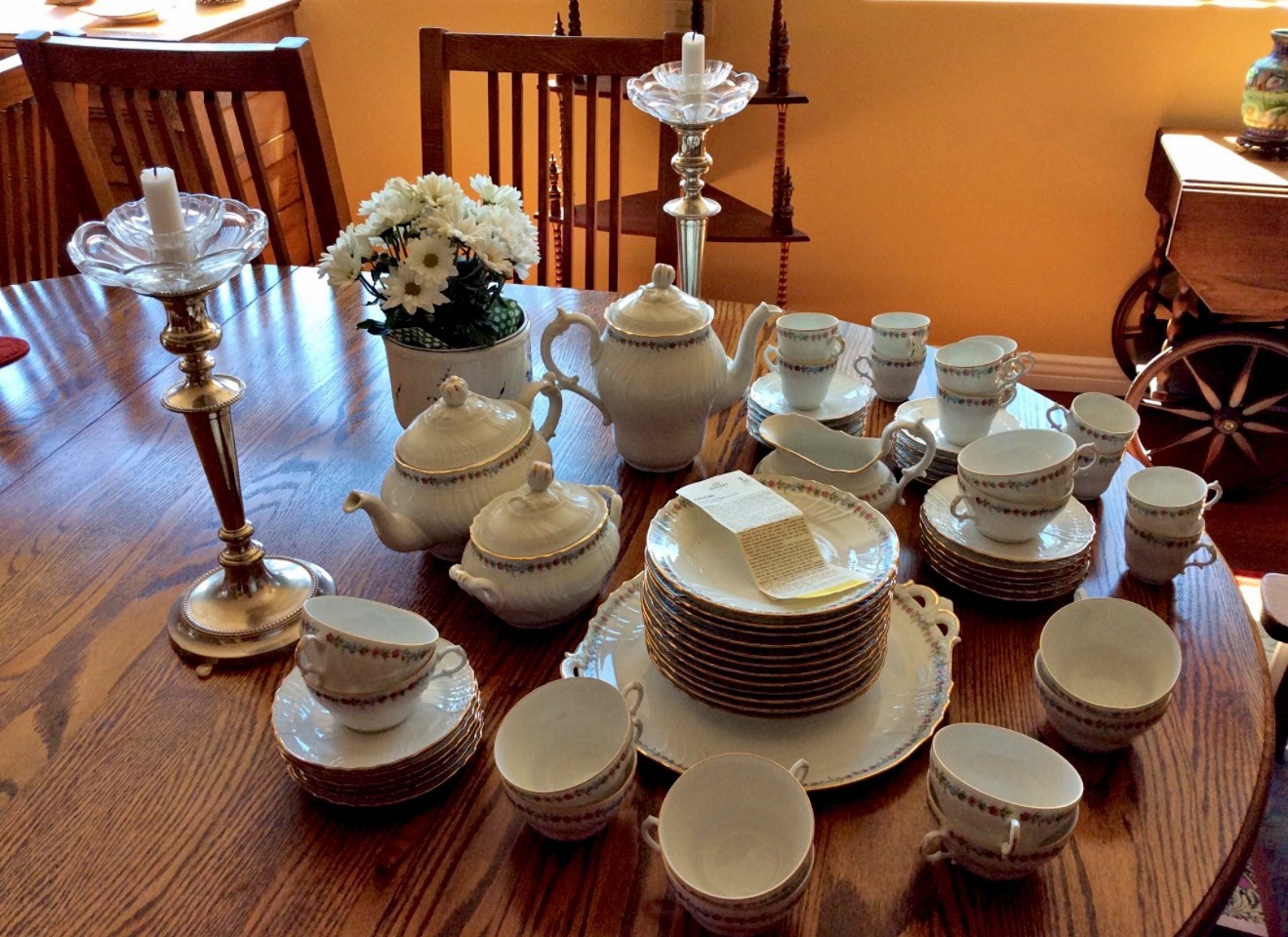 71 pc Richard Ginori Perugia Teapot Teacup Saucer Cream Sugar Set Italy 