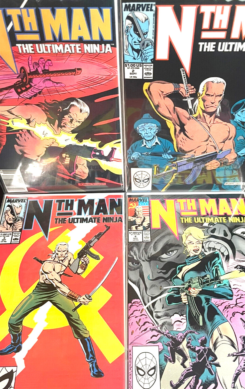 Nth Man The Ultimate Ninja Comic Lot of (4) Set#1-4 - Marvel Comics 1989 Vintage