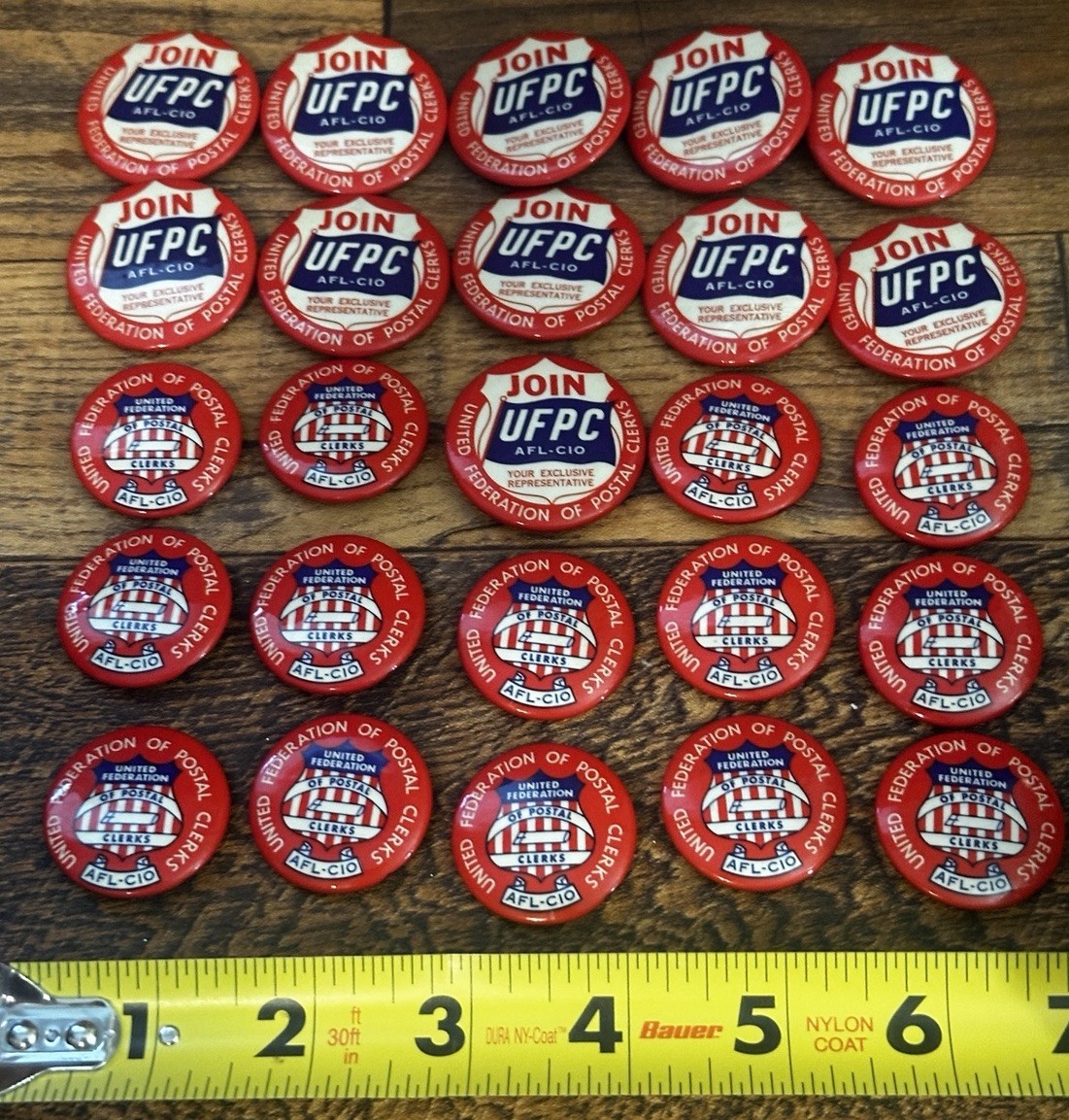VINTAGE PIN LOT UFPC AFL-CIO UNITED FEDERATION OF POSTAL CLERKS