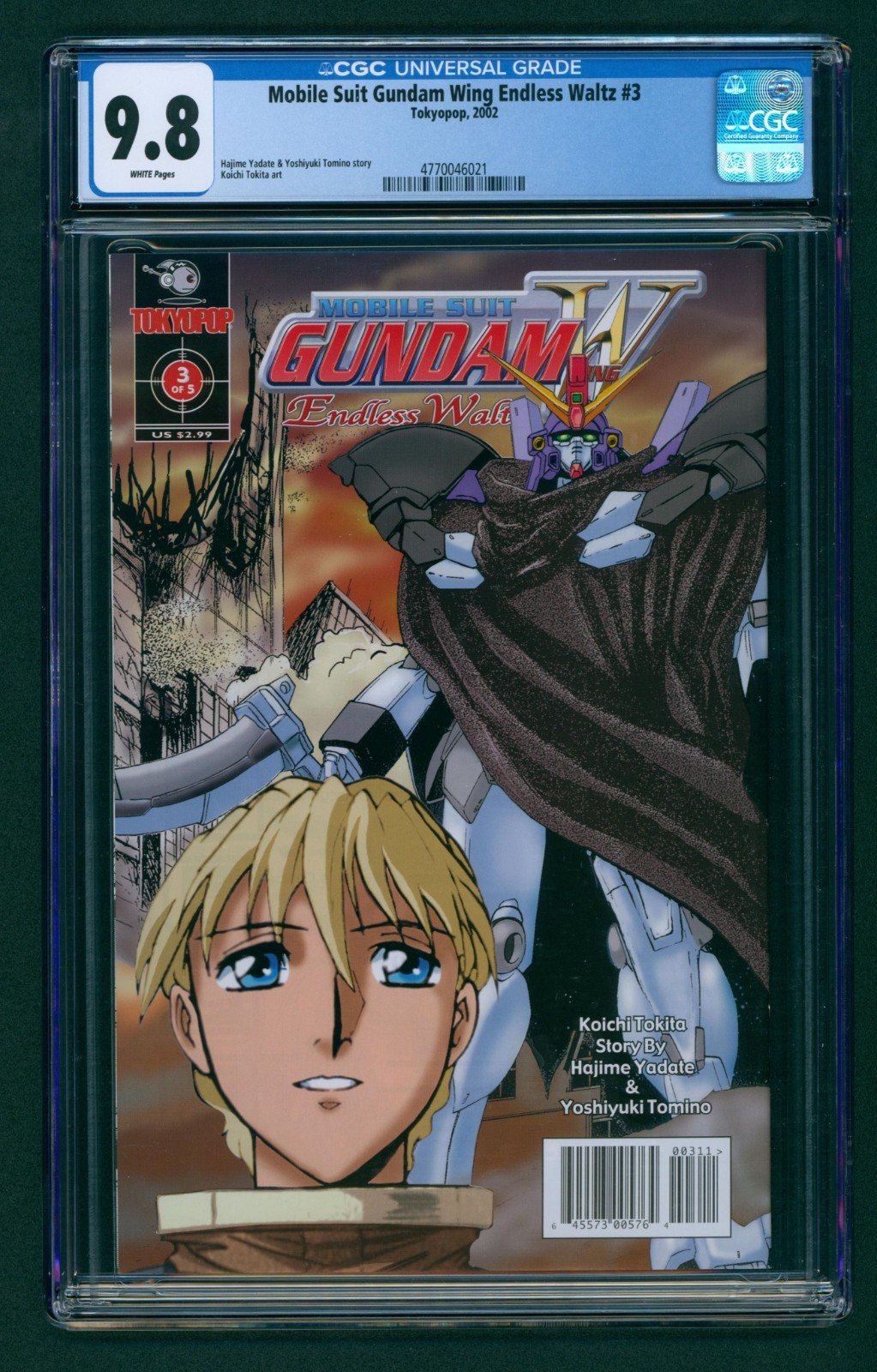 RARE Mobile Suit Gundam Wing Endless Waltz #3 (2002) CGC 9.8 W ONLY 1 CGC 9.8