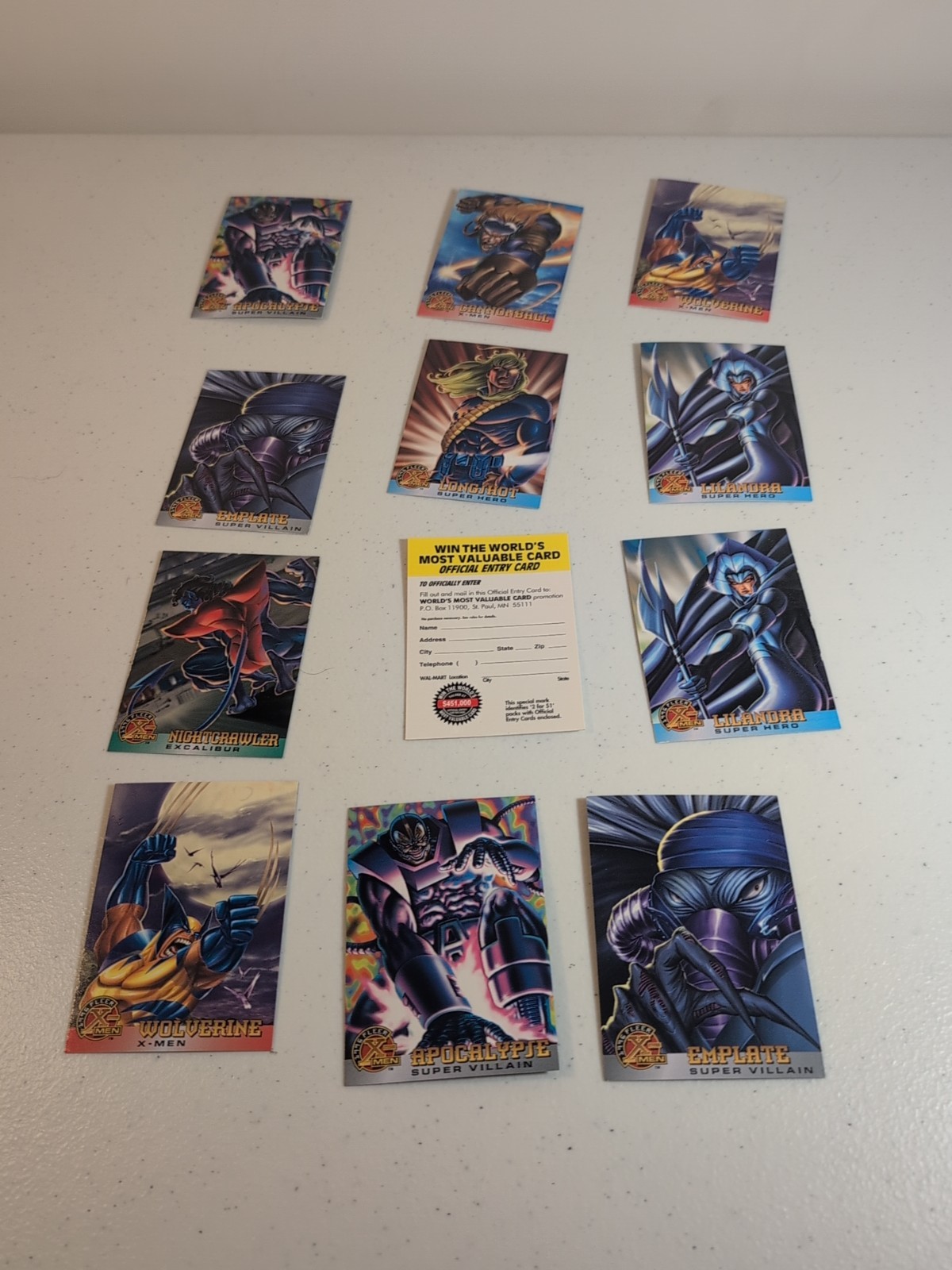 1996 Fleer X-men Card Lot 12 Cards