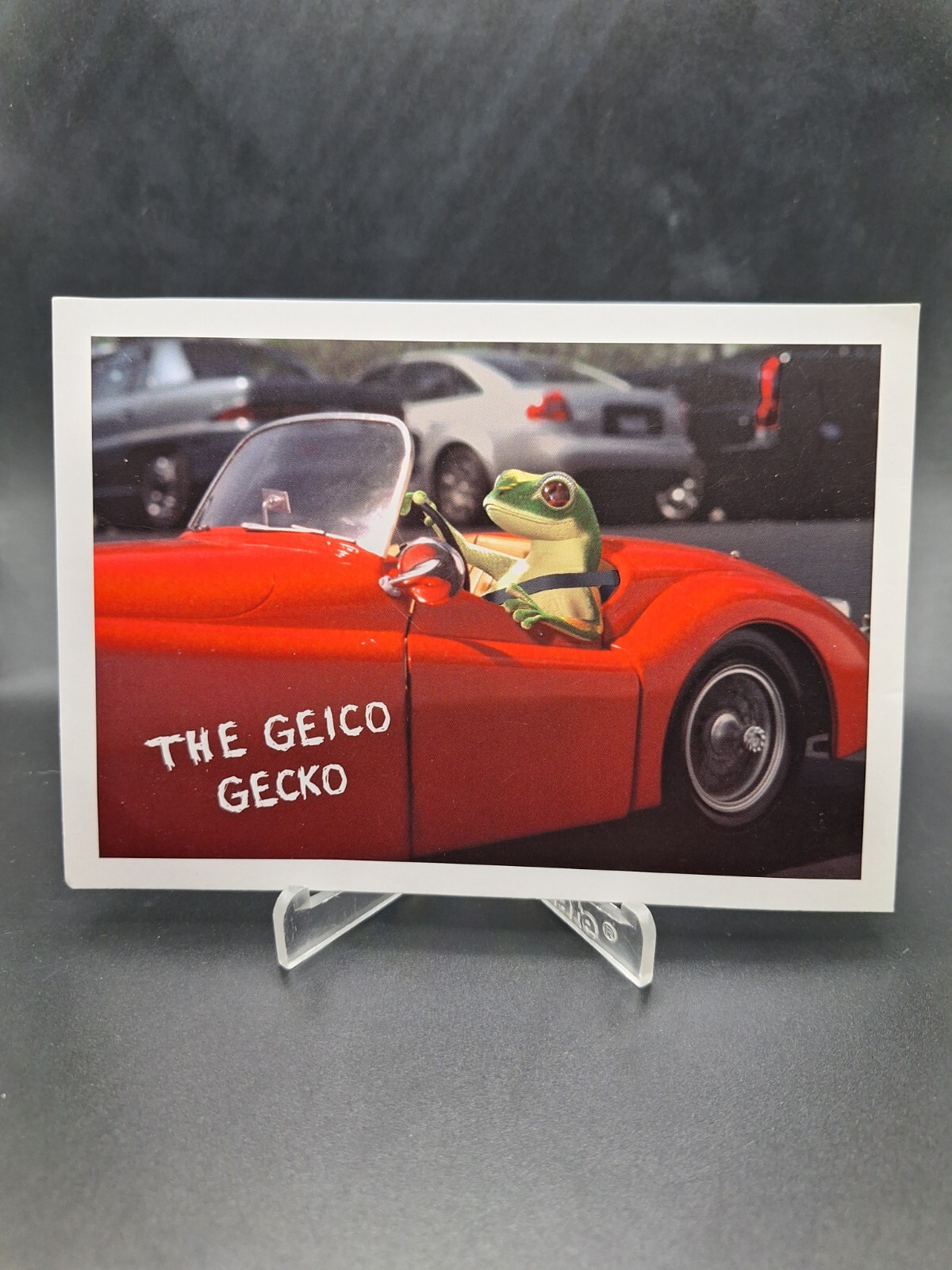 Very Rare 2002 Postcard The Geico Gecko Driving Car Promo Commercial Rookie Card