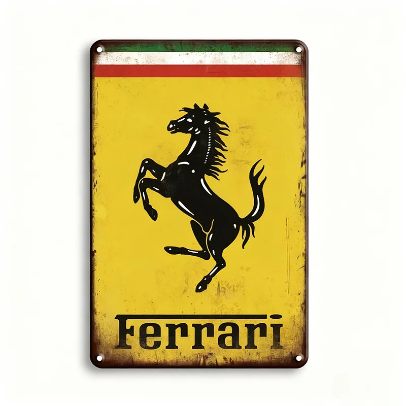 Ferrari Aluminum Decoration Retro Tin Metal Signs Home Decor Wall Art Garden