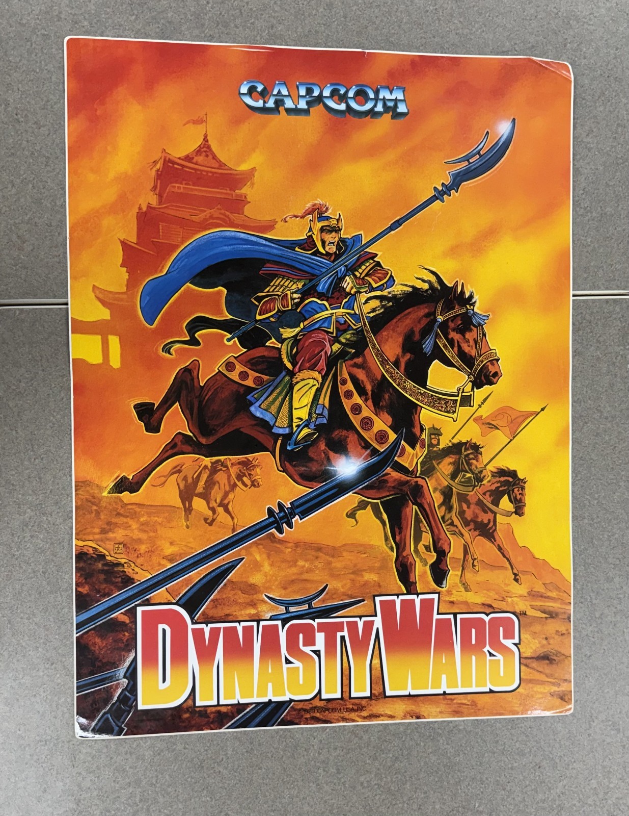 Capcom Dynasty Wars Arcade cabinet side decals. NOS Original