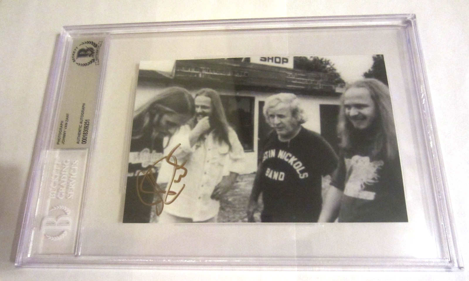 Johnny Van Zant singer Lynyrd Skynyrd signed autographed 4x6 photo BAS Beckett