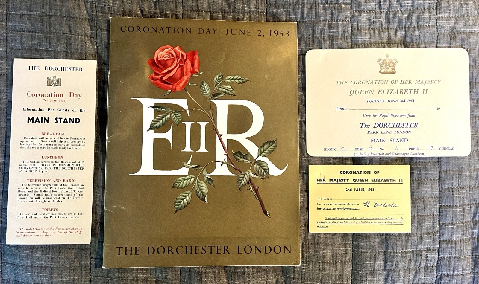 Queen Elizabeth Coronation 1953, THe Dorchester London Procession Viewing