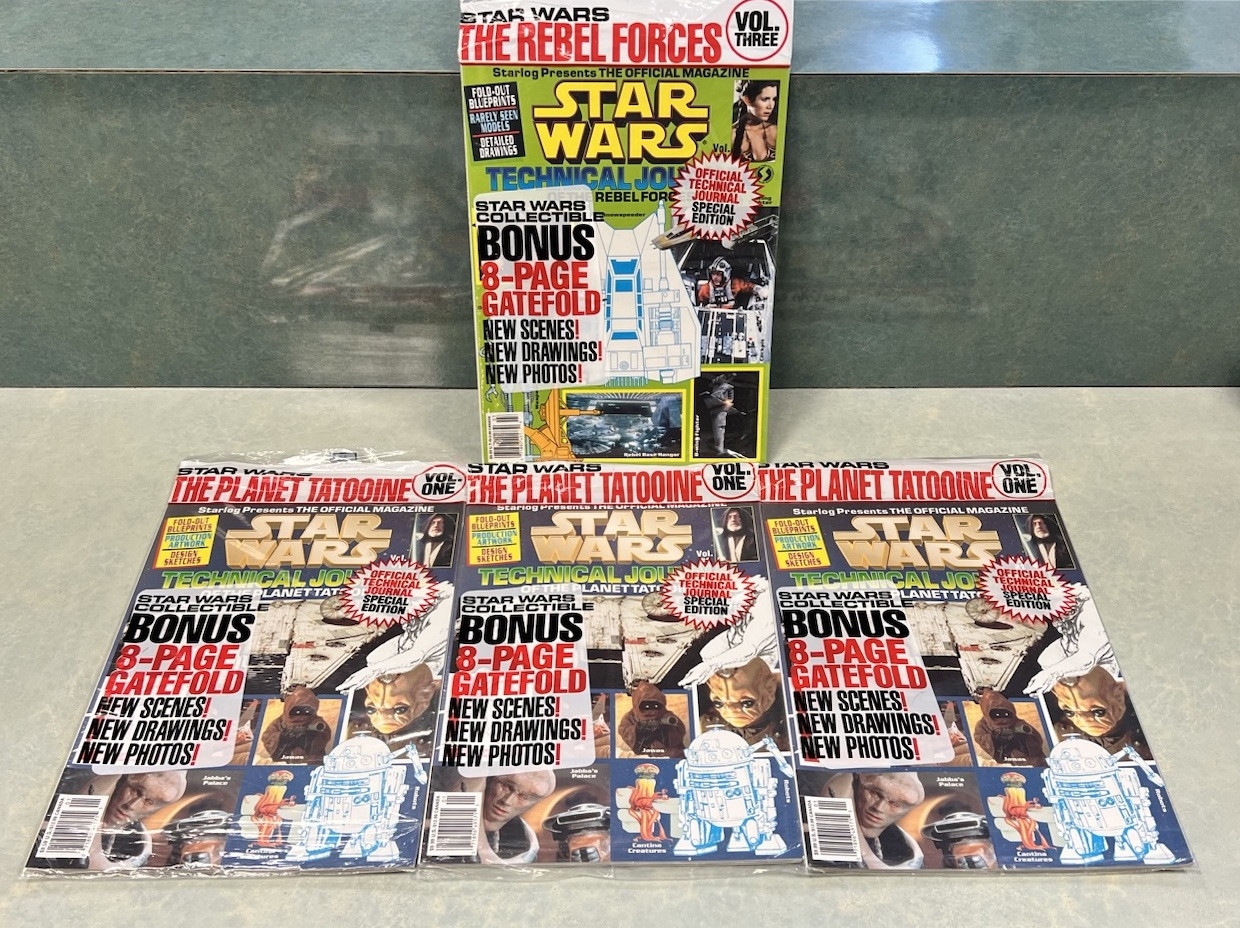 Star Wars Vintage Starlog Star Wars Technical Journals Lot of 4