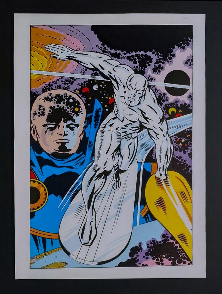 1970\'s Kirby Silver Surfer poster: 1978 Marvel Comics Fantastic Four 72 pin-up