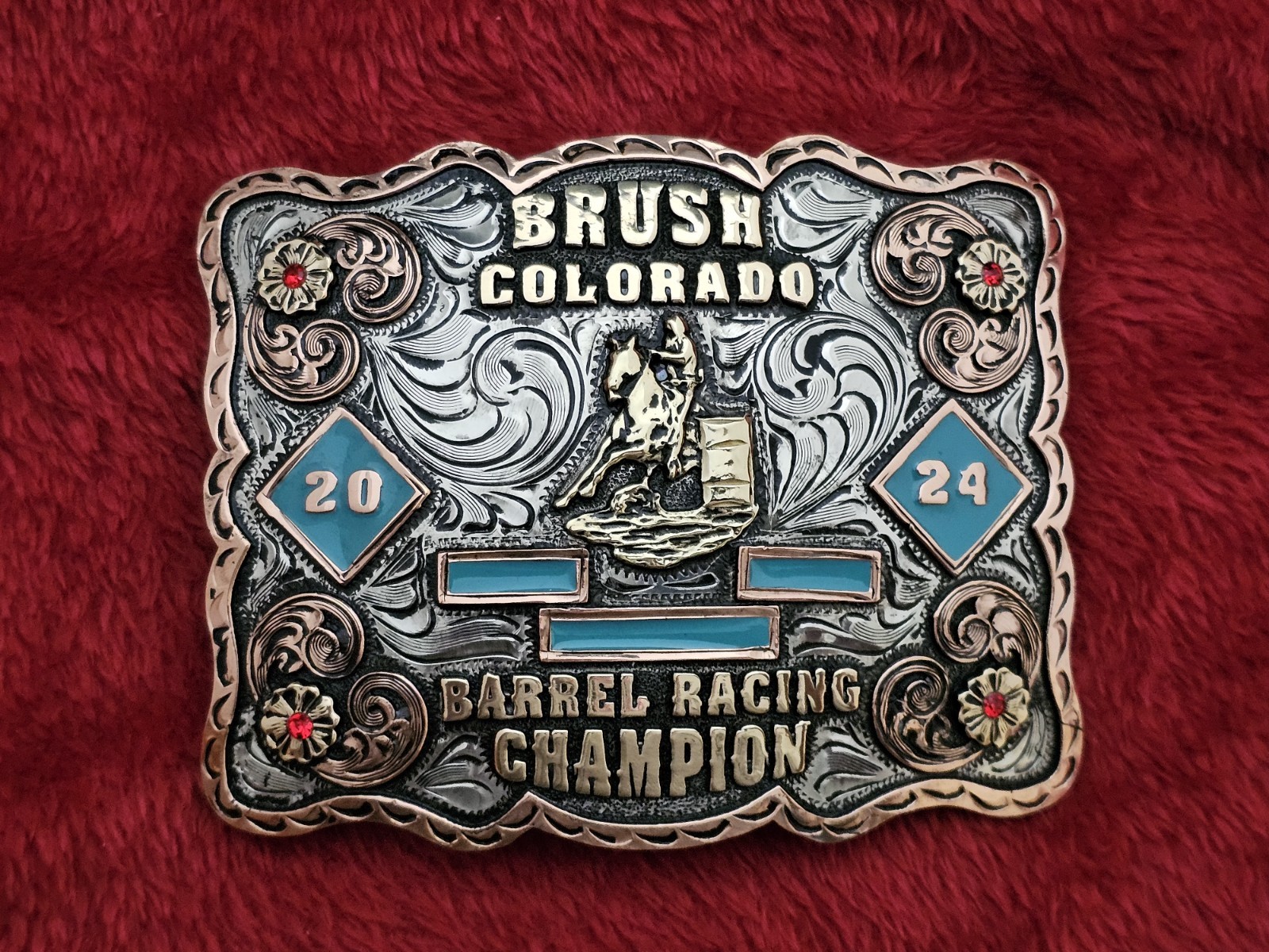 Barrel Racing Rodeo Champion☆2024☆X~TREME☆TROPHY BUCKLE☆BRUSH COLORADO☆52