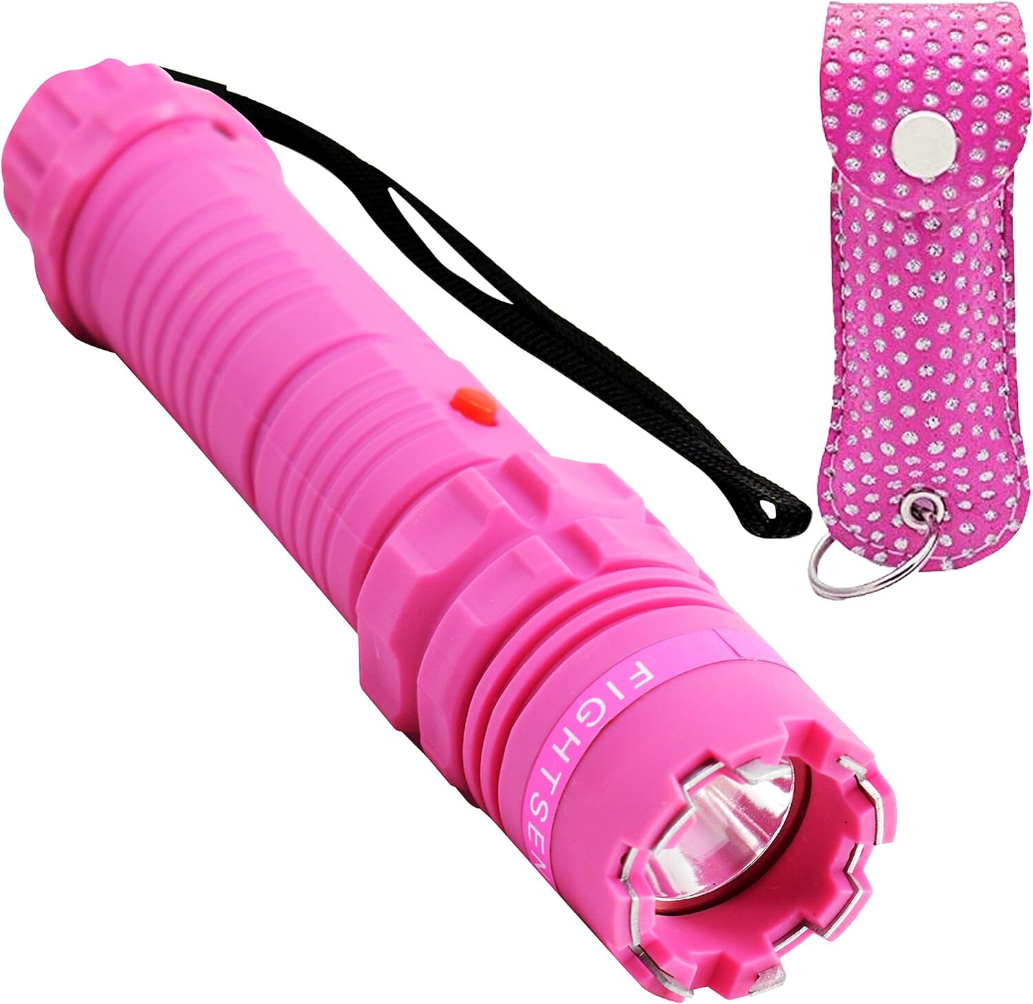 FIGHTSENSE Rechargeable Flashlight Stun Gun Pepper Spray Combo for Self Defense