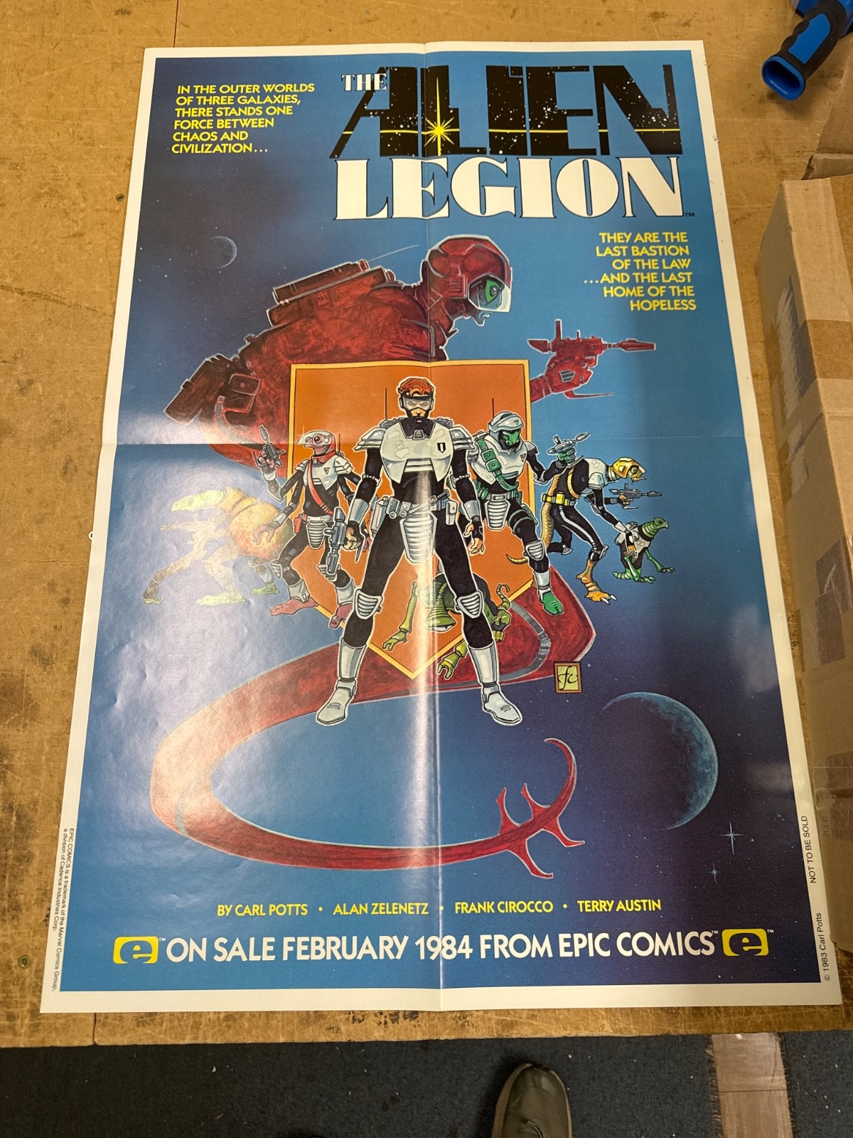 ALIEN LEGION PROMO POSTER (1983) Marvel/Epic; Frank Cirocco Art; 22” X 34”