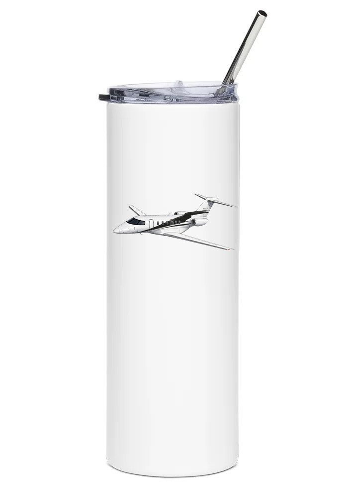 Pilatus PC-24 Stainless Steel Water Tumbler with straw - 20oz.
