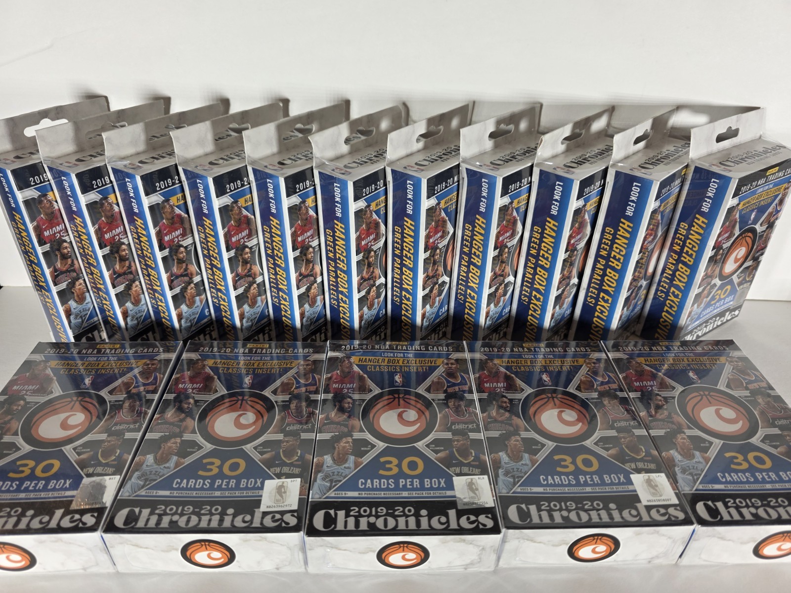 2019-20 PANINI CHRONICLES NBA BASKETBALL HANGER BOX RC PRIZM - Lot of 16