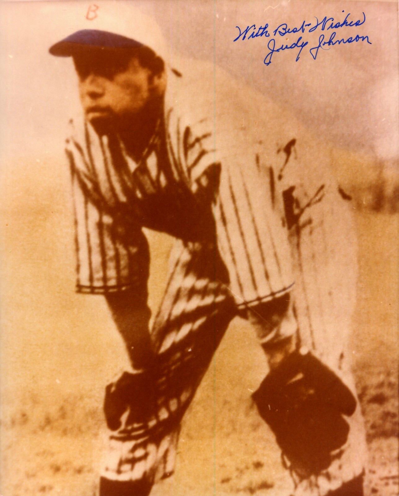 JUDY JOHNSON NEGRO LEAGUE PLAYER HALL OF FAME  AUTOGRAPHED  8 X 10 PHOTO