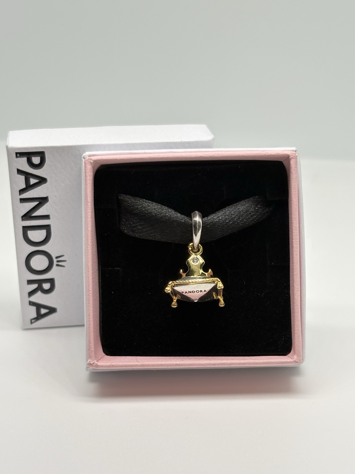 Disney x Pandora Princess Aurora Crown Dangle Charm Sleeping Beauty
