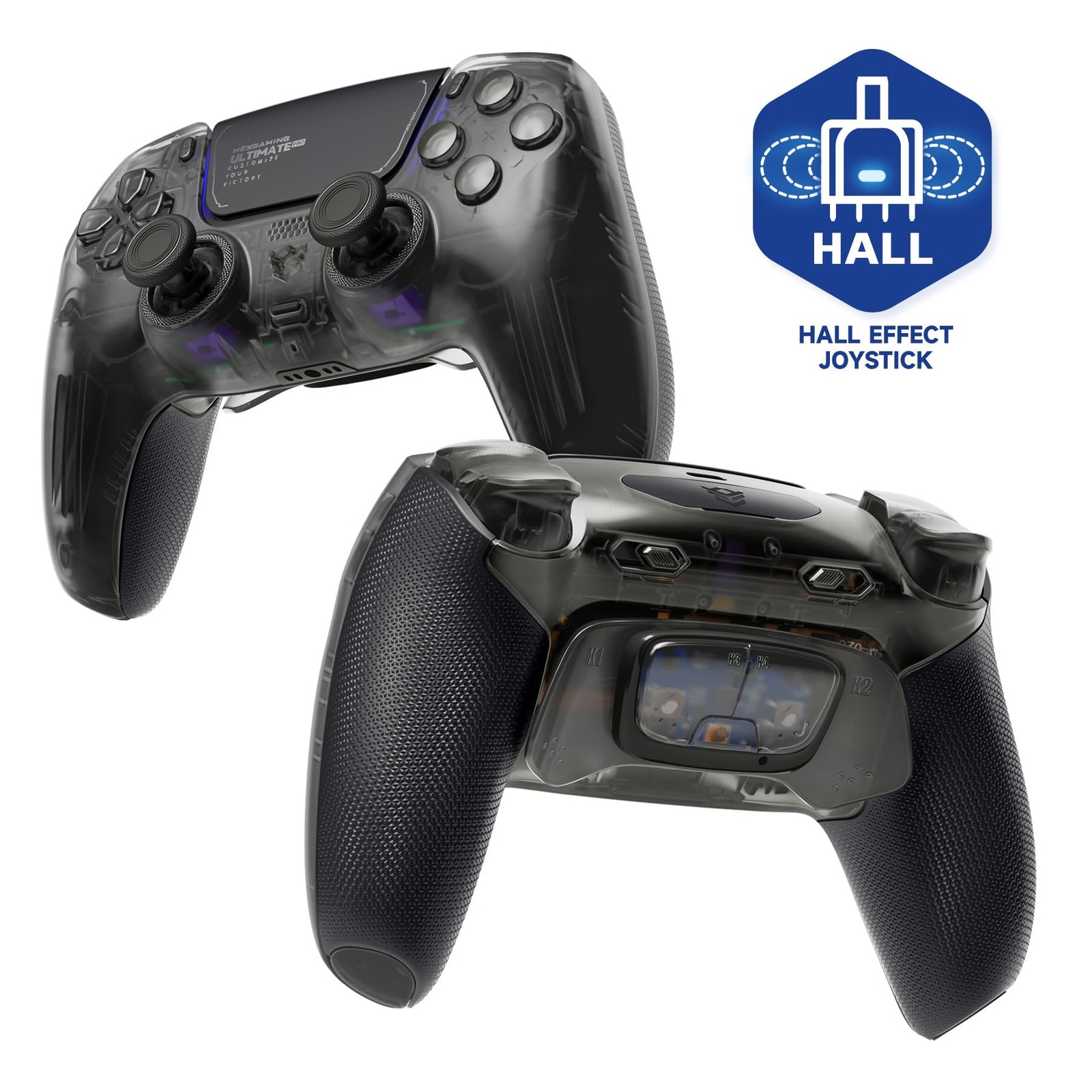 Hexgaming Ultimate Pro Gaming Controller For Ps5, Pc, And Mobile, Hall Effect V_
