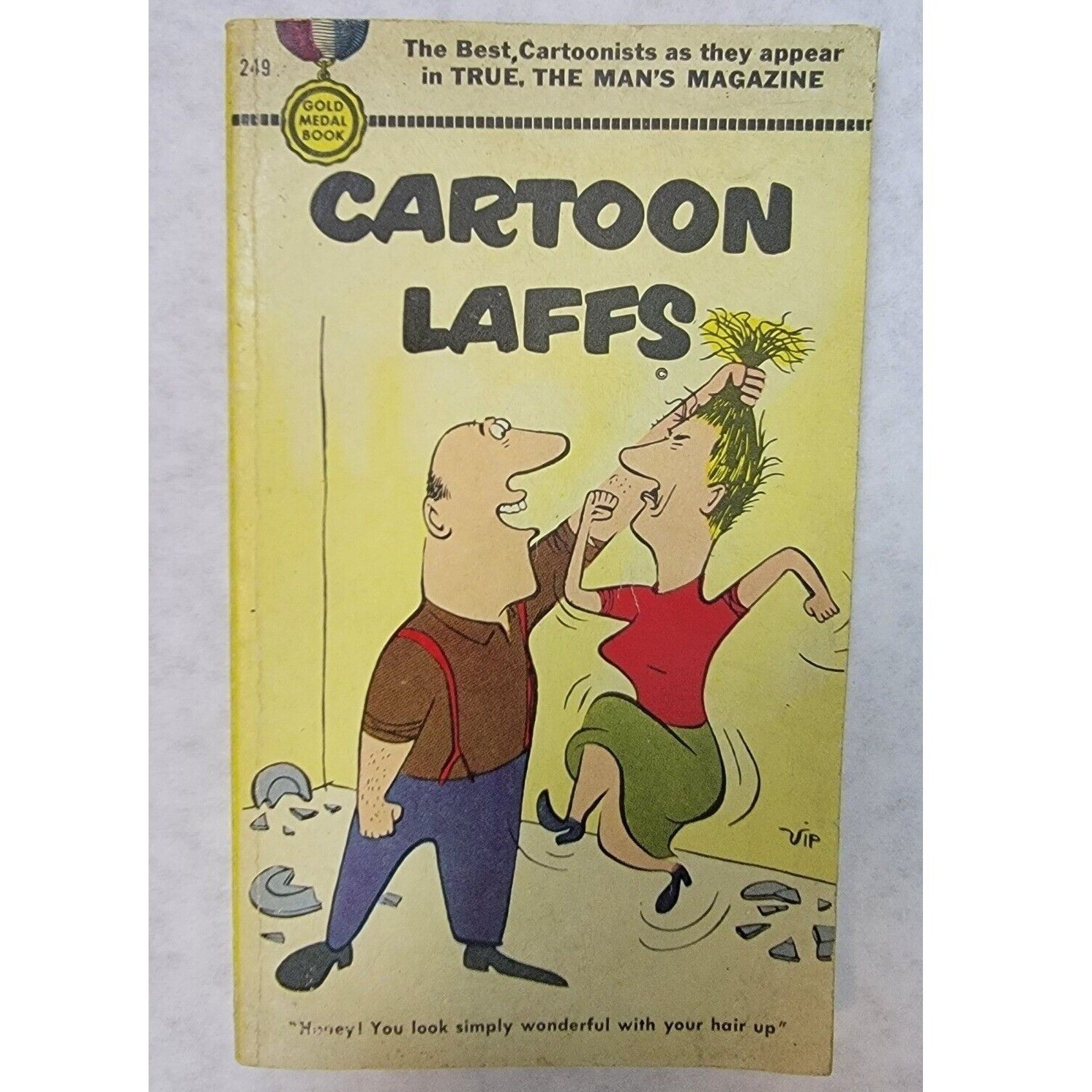 Vintage 1953 Cartoon Laffs From True Magazine Paperback Fawcett Mid Century #249