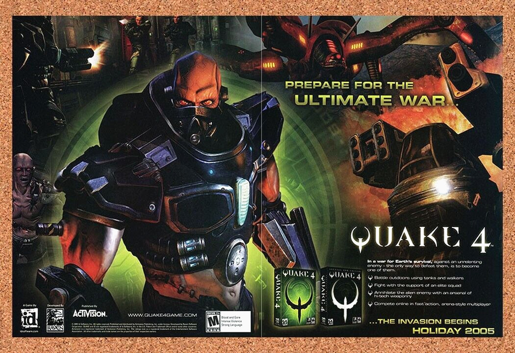 2005 Quake 4 PC Original Advertisement / Retro Promo v1