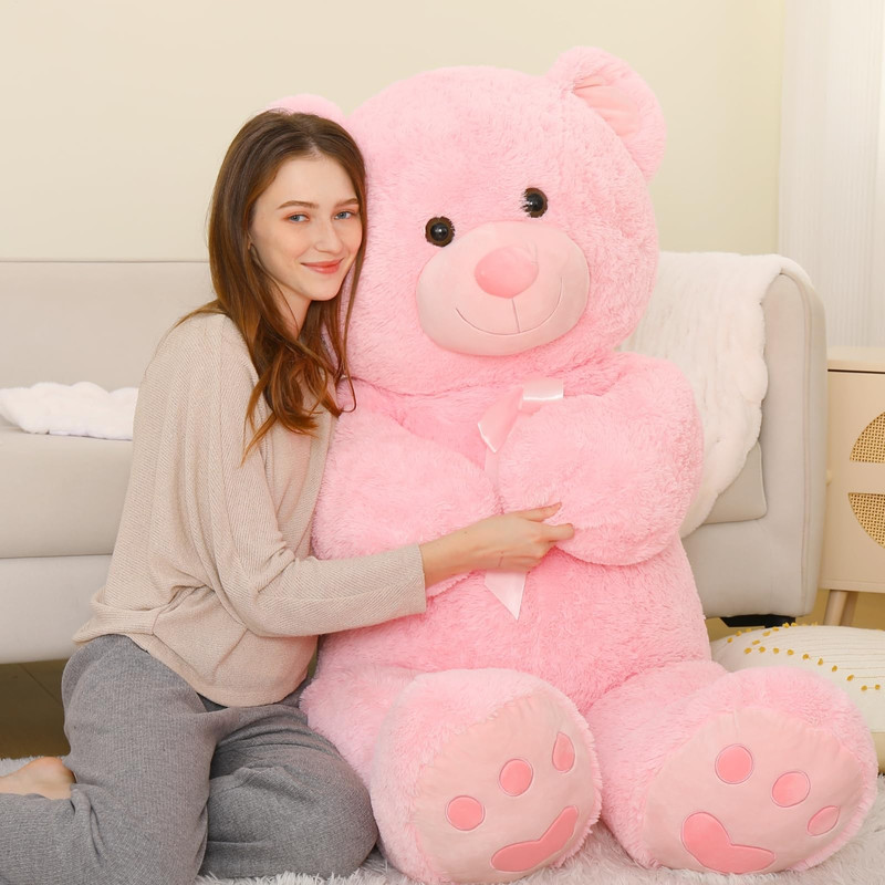 Morismos 5Ft Giant Teddy Bear Stuffed Animal Large Stuffed Bear Footprints Big