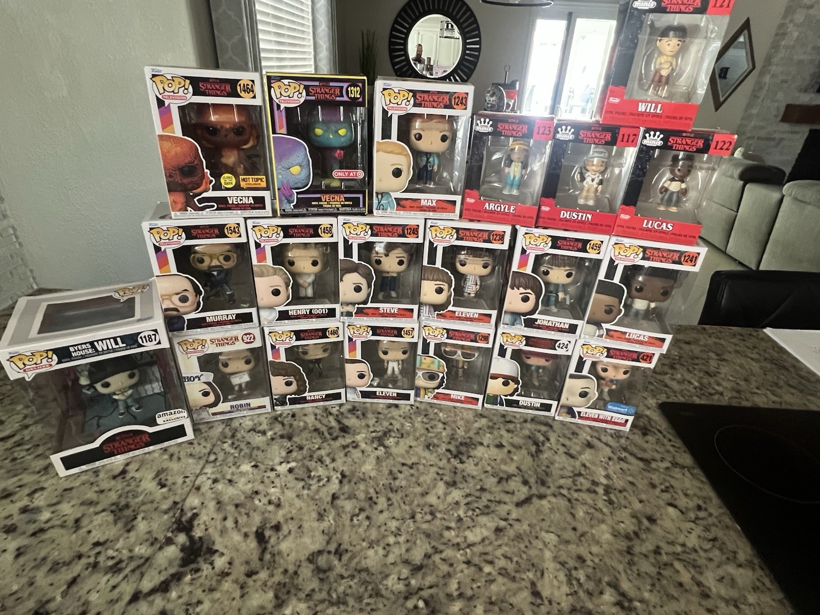 Funko Pop Stranger Things 16pc Boxed Exclusive GITD Lot.