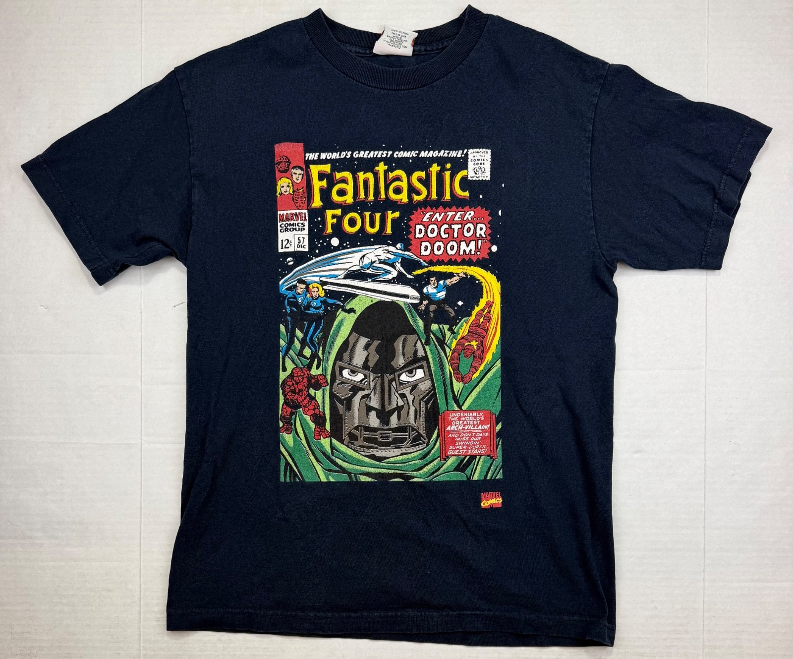 Vintage “Enter Doctor Doom” T-shirt Fantastic Four MF Marvel Comics Cover #57
