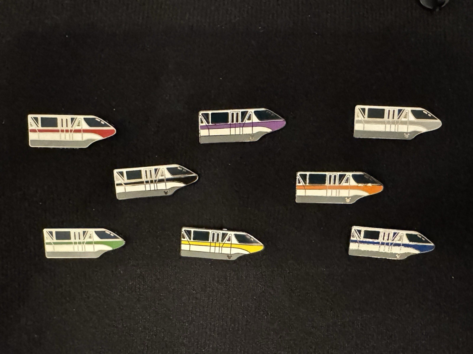 Disney WDW Monorail Hidden Mickey Multi Color Pin Lot Of 8