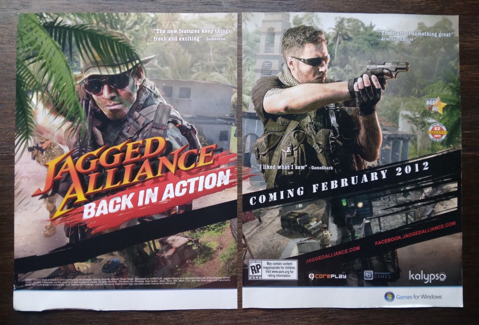Jagged Alliance Vtg PC Video Game Print Ad 2012 Retro Magazine Promo Pin-Up Art