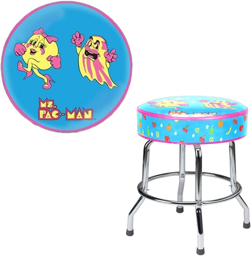Official Ms. Pac-Man Arcade Game Bar Stool – 19