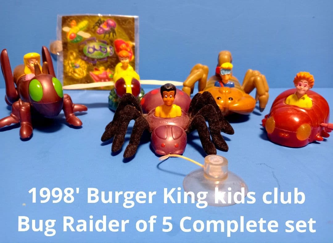 Burger King 1998 Kids Club Bug Riders Complete Set of 5 Collectible 15+