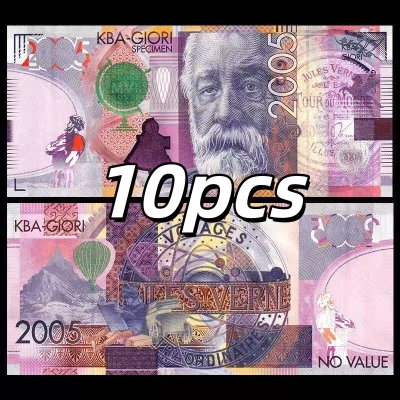 KBA GIORI 2005, 10Pcs Test Note / Specimen, Jules Verne, Fantasy Polymer, UNC