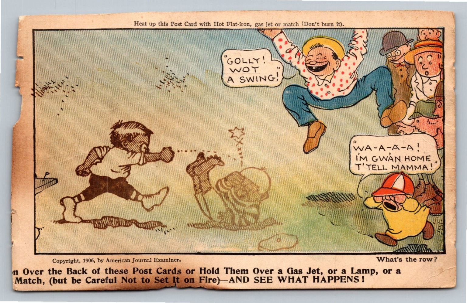 1906 Magic Invisible Comic Postcard by American Journal Examiner