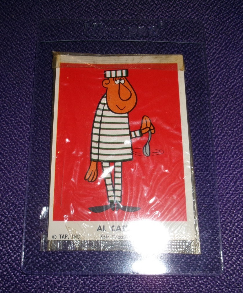 AL CATRAZ vtg rare 1962 MIP Crusader Rabbit BELL BRAND Cartoon Card #10