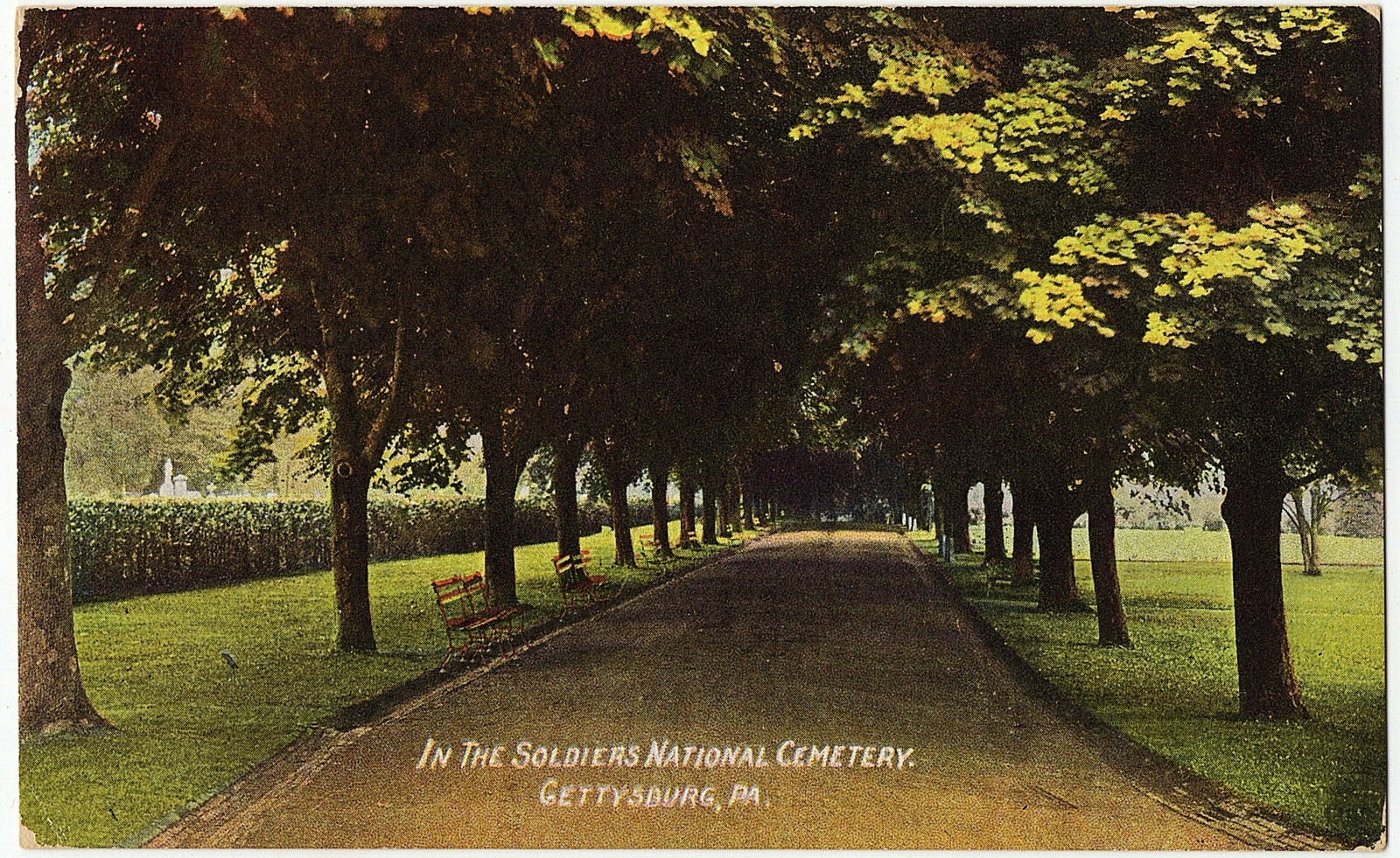 1907 Gettysburg PA W Tipton Postcard In the Soldiers National Cemetery Civil War