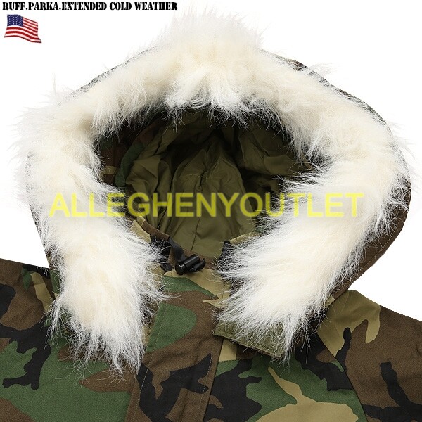 FUR RUFF ATTACHMENT for ECWCS Woodland Goretex Parka Jacket Hood X-Large NEW
