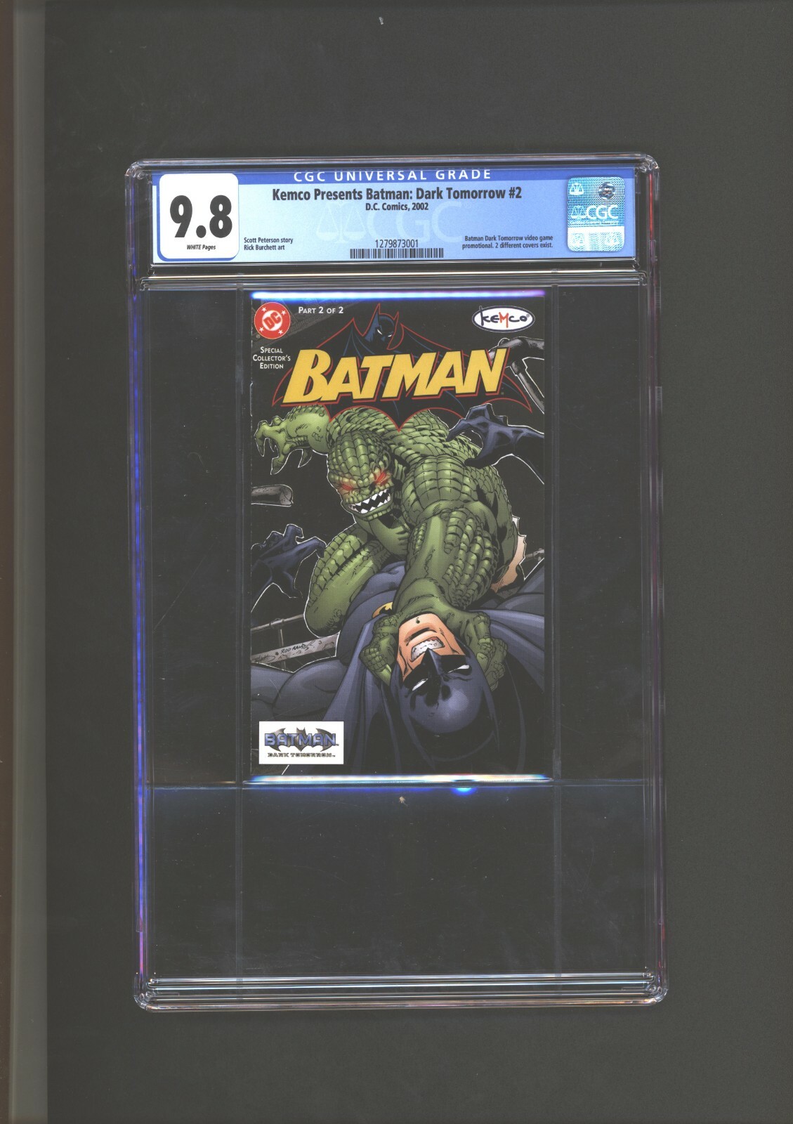 Kemco Presents Batman: Dark Tomorrow #2 CGC 9.8 Batman Dark Tomorrow Video Game 
